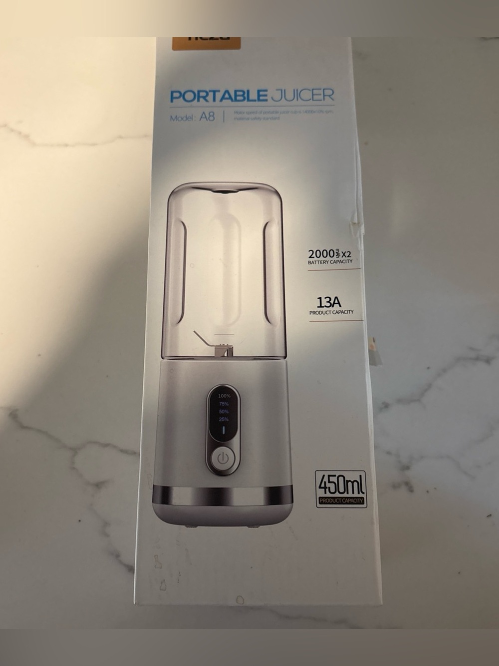 NEZA Portable Juicer A8 - Silver/Transparent
